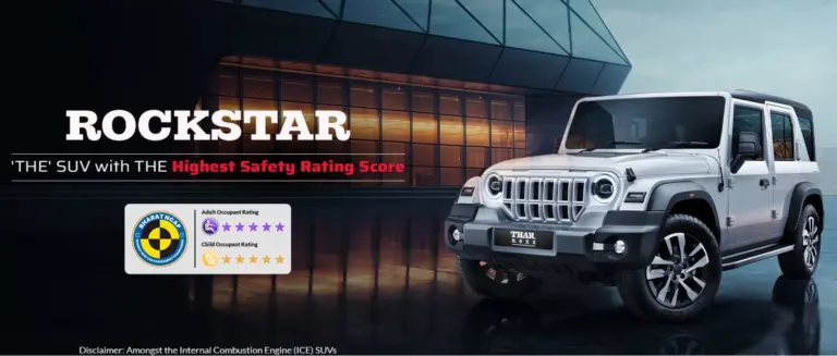 Mahindra Thar Roxx: Ein neuer Maßstab in der SUV-Sicherheit – 5 Sterne im Bharat NCAP