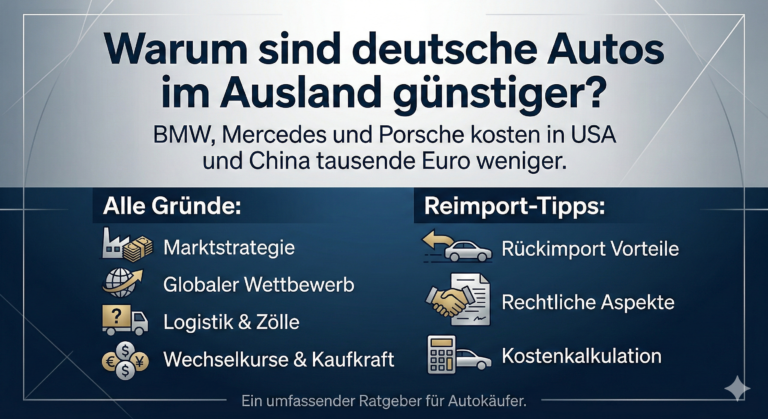 Warum deutsche Autos im Ausland günstiger sind als in Deutschland — und wie Käufer davon profitieren