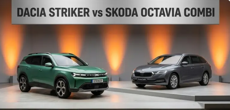 Dacia Striker vs Octavia Combi vs Corolla TS vs Golf Variant 2026: Der große Kombi-Vergleich — Preise, Platz & Betriebskosten