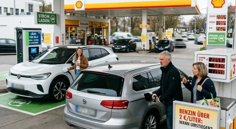 Benzin über 2 €/Liter: Lohnt sich jetzt der Umstieg aufs E-Auto? 5 Szenarien durchgerechnet