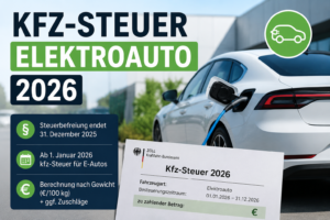 Kfz-Steuer Elektroauto 2026: Wie lange befreit, wie viel sparst du?
