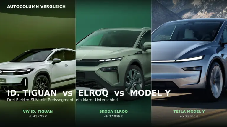 ID. Tiguan vs Elroq vs Model Y: Drei Elektro-SUV, ein Preissegment, ein klarer Unterschied